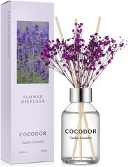 Flower Reed Diffuser Set / 3.4oz / Garden Lavender/Scent Diffuser with Sticks