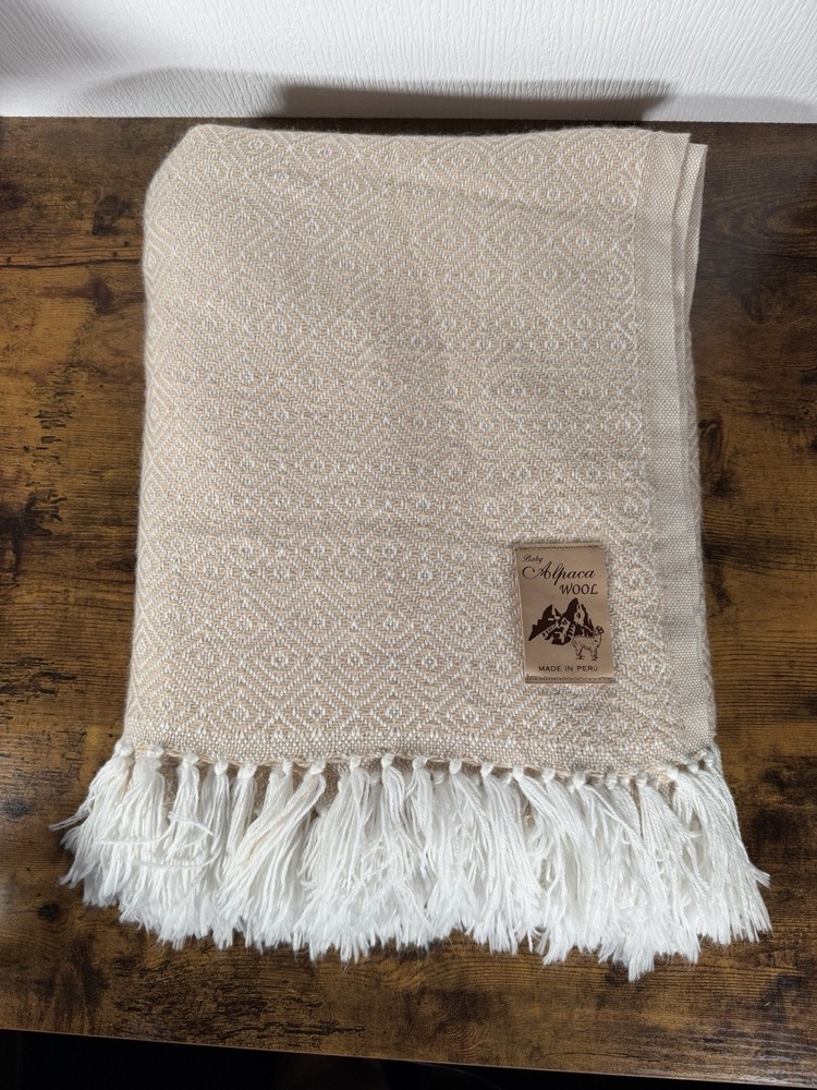 AUTHENTIC Handmade Peruvian Alpaca Blanket