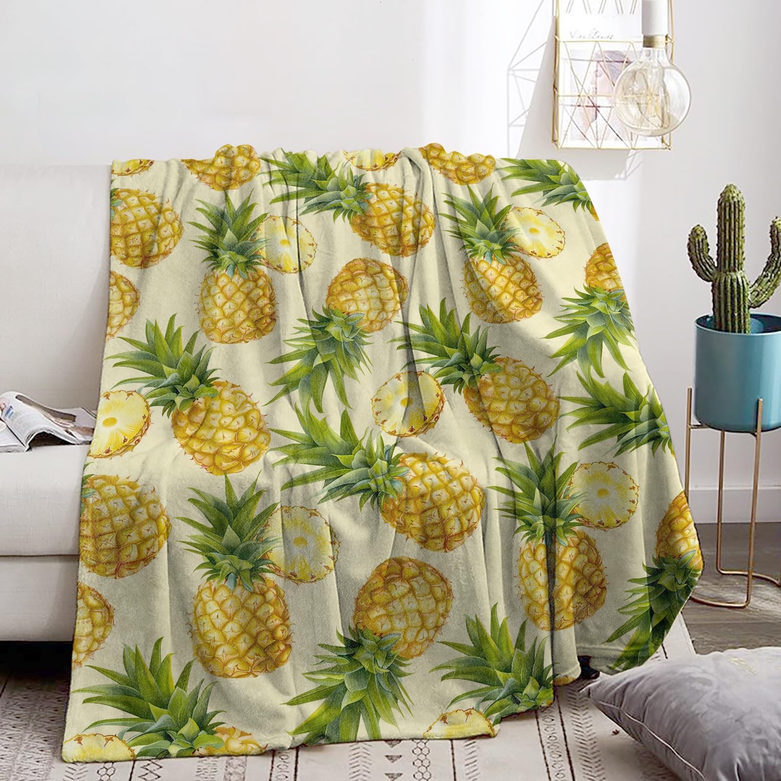Bidesk Fresh Pineapple Blanket - Ultra Soft & Cozy 60x50 Inch, Pineapple03 gallery
