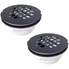 PVC Compression Shower Drain Set, Antique Bronze
