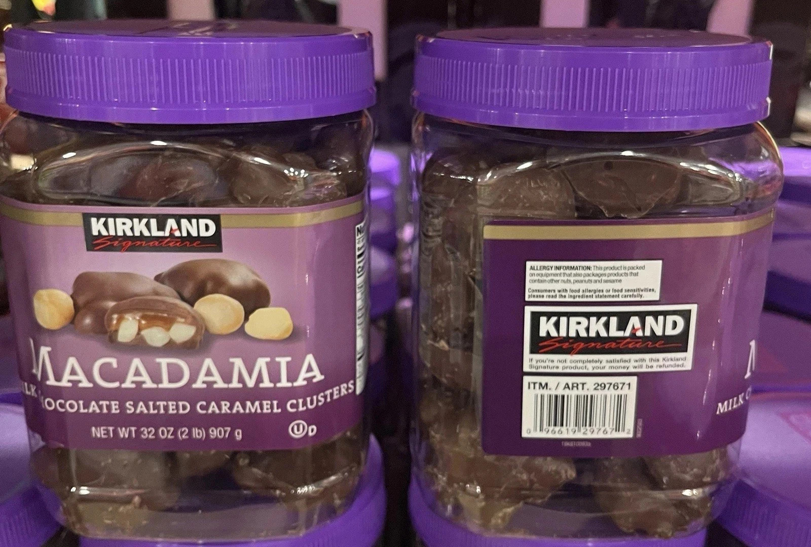2 Packs Kirkland Macadamia Clusters Salted Caramel Milk Chocolate 32 oz Each gallery