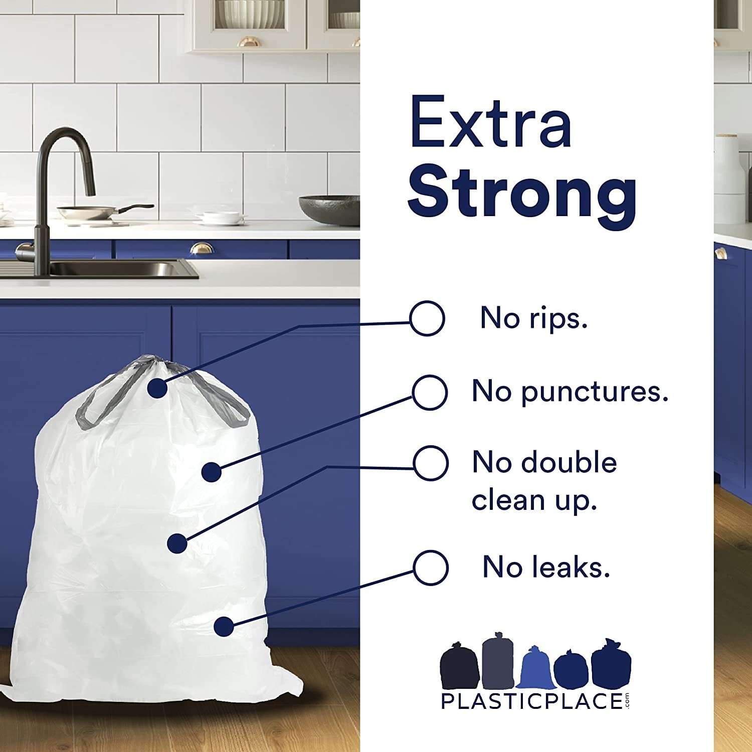 Plasticplace Custom Fit Trash Bags Compatible with simplehuman Code Q, 200 Count gallery