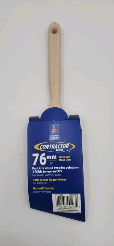 Sherwin-Williams Contractor series 3" Nylon/Polyester Angle LATEX Paint Brush gallery