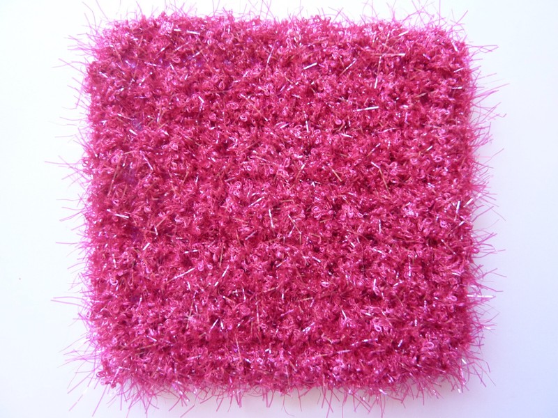 6 Rough Square Multicolor Dish Pot Scrubber Scrubby Scrubbie Handmade 69 gallery