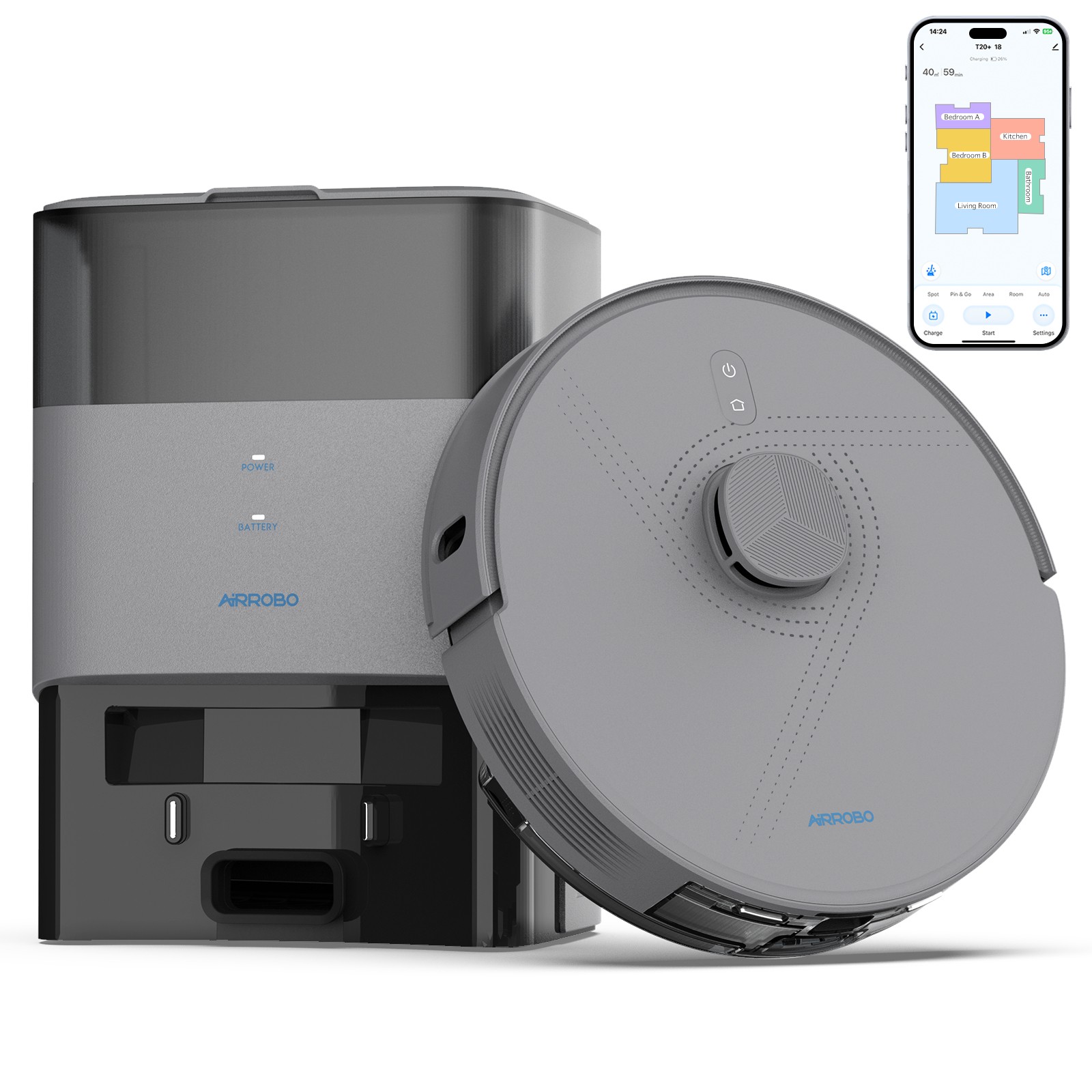 Refurbished AIRROBO L50 LiDAR Robotic Cleaner Robot Vacuum and Mop Combo 5500 Pa gallery