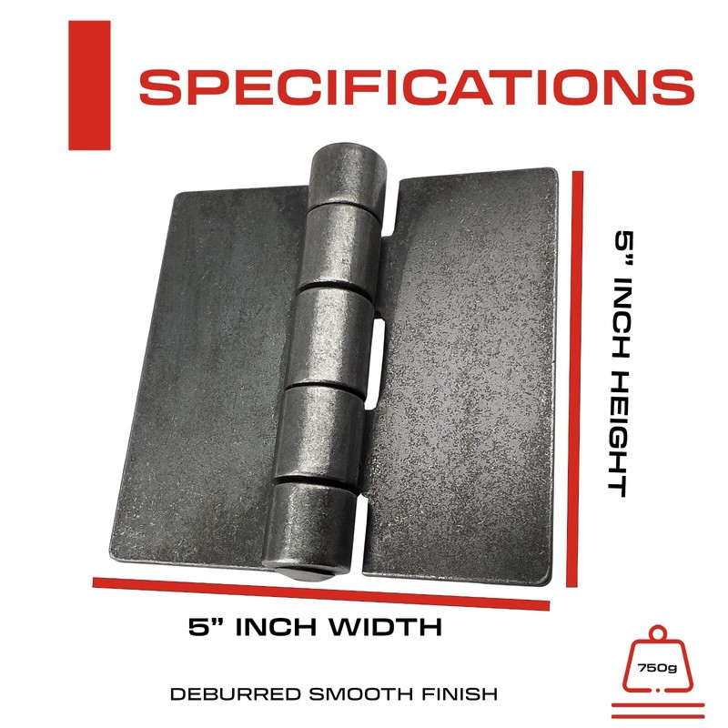 5" Heavy Duty Weldable Hinges, Book Hinge,Weld On Hinges, Steel Butt Hinge gallery
