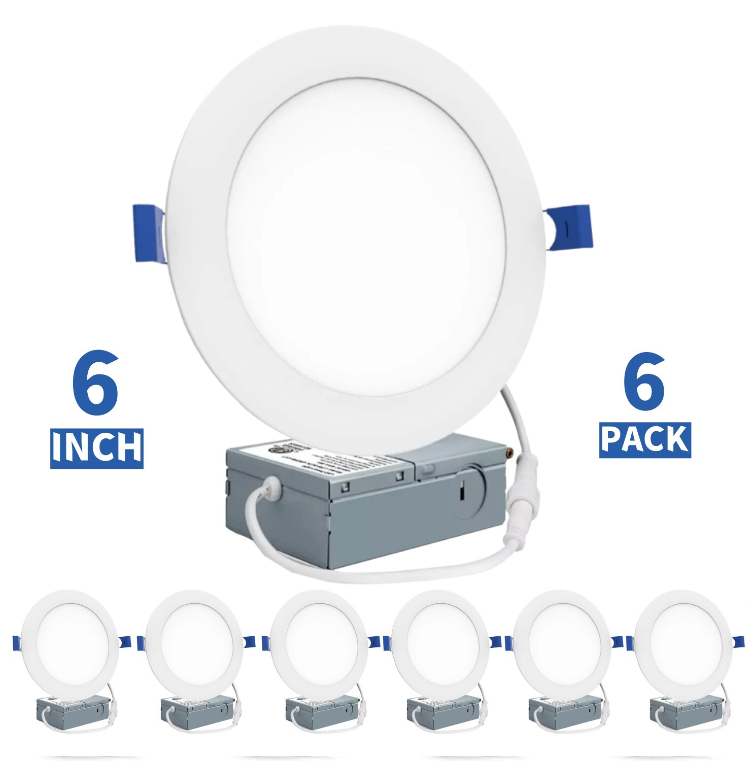 6'' Ultra-thin Canless LED Recessed Downlight - 12 Watts CRI90 -ETL Listed,120V gallery