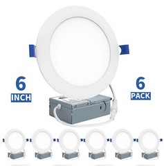 6” Ultra-thin Canless LED Recessed Downlight – 12 Watts CRI90 -ETL Listed,120V