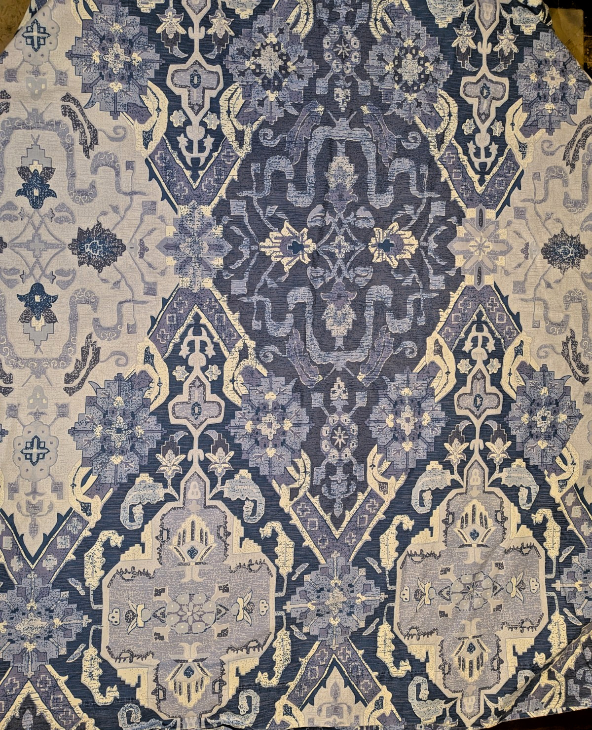 Ralph Lauren YASMINE Blue Sheet SET Aztec, Southwest Paisley Vtg 90s **READ gallery