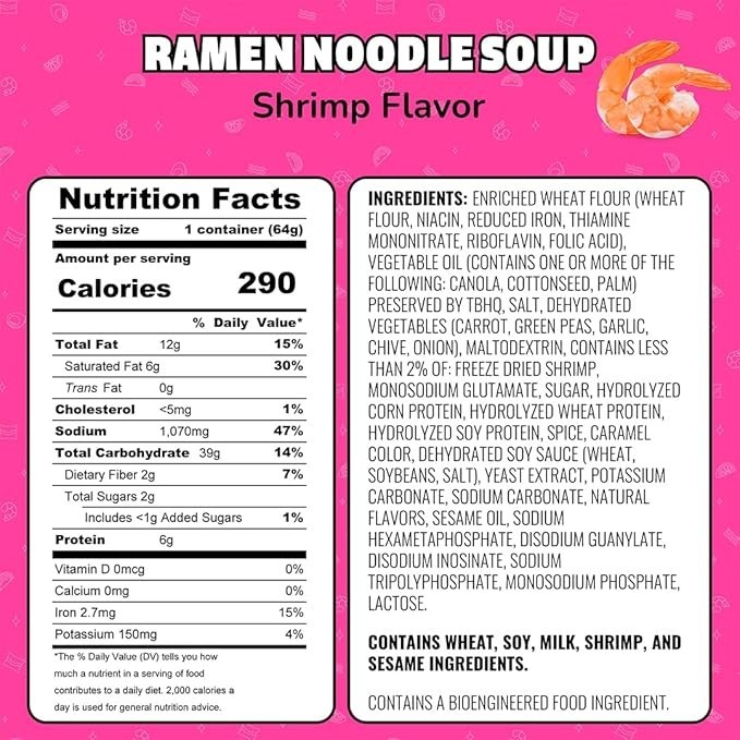 Maruchan Instant Lunch Shrimp Ramen – 2.25 oz, 12 Pack, Ready in 3 Minutes gallery