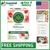 Caffeine-Free Organic Hibiscus Tea - 16 Compostable Tea Bags for Heart Health gallery