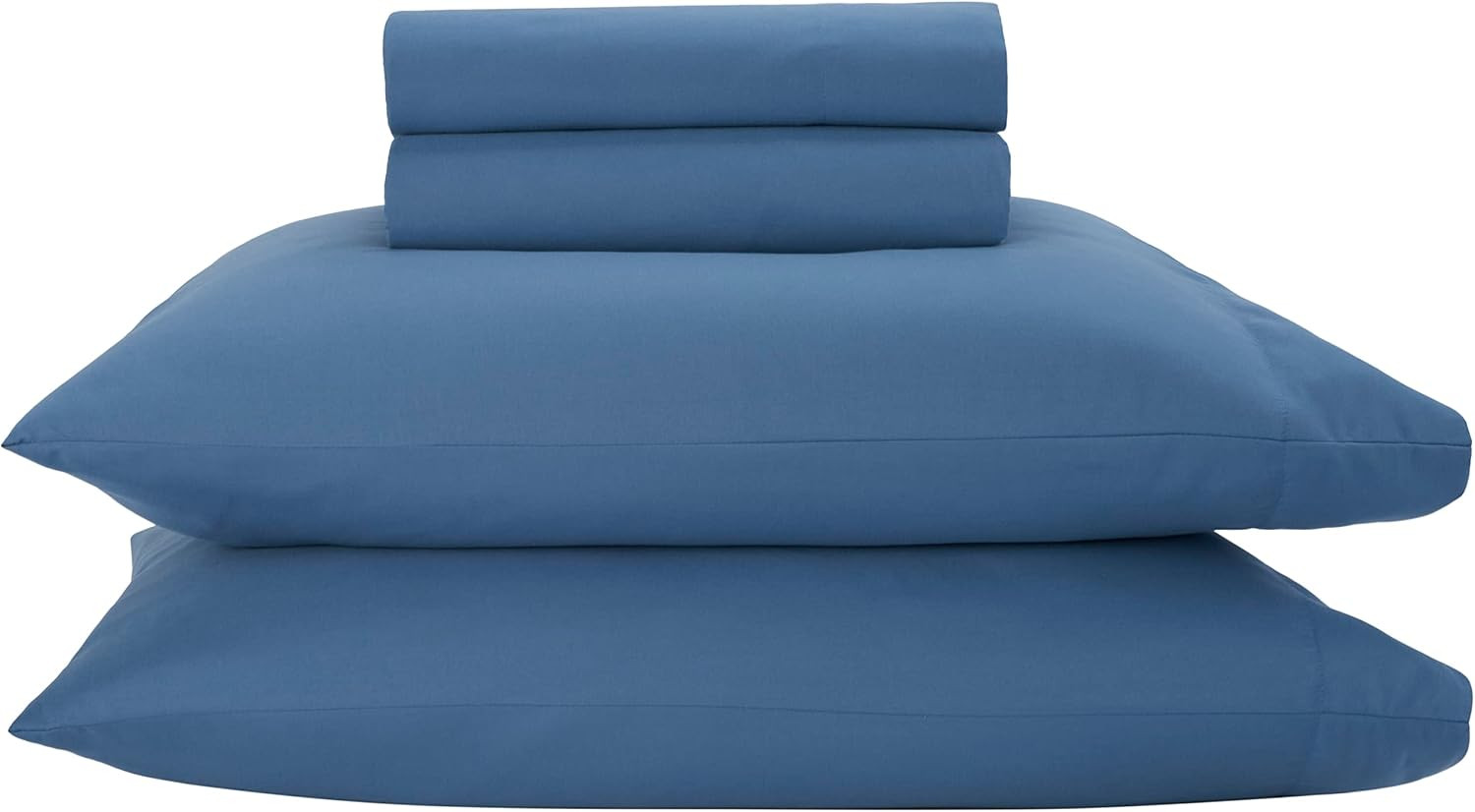 Home Dreamscape Solid Blue Queen 4-Piece Bedding Sheet Set gallery
