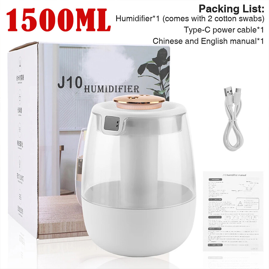 Electric Humidifier Ultrasonic Essential UV Oil Aroma Diffuser, LED USB,1500ML gallery