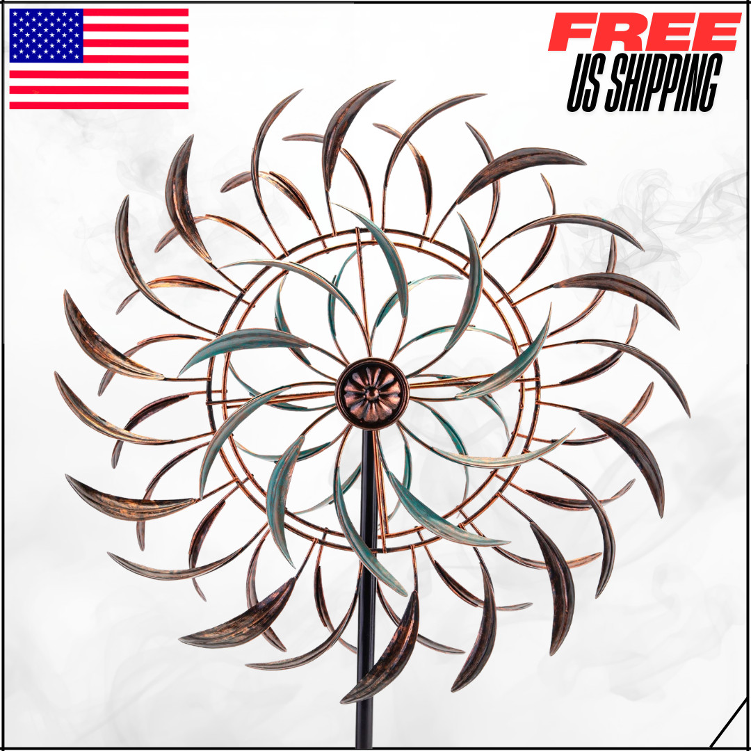 Kinetic Metal Large 360 Degrees Wind Sculptures & Spinners Yard Garden Art Decor gallery