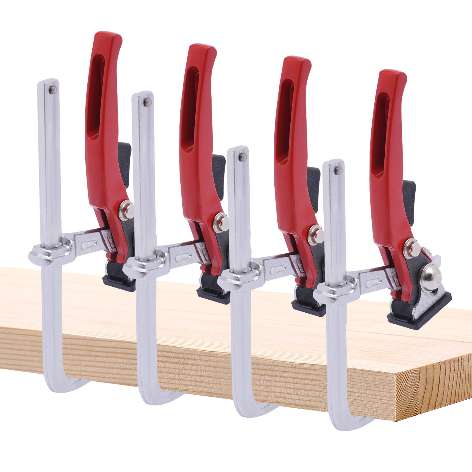 2PCS Saw Guide Rail Ratchet Clamp Track Saw Clamping Force Max 485lbs ﻿ gallery