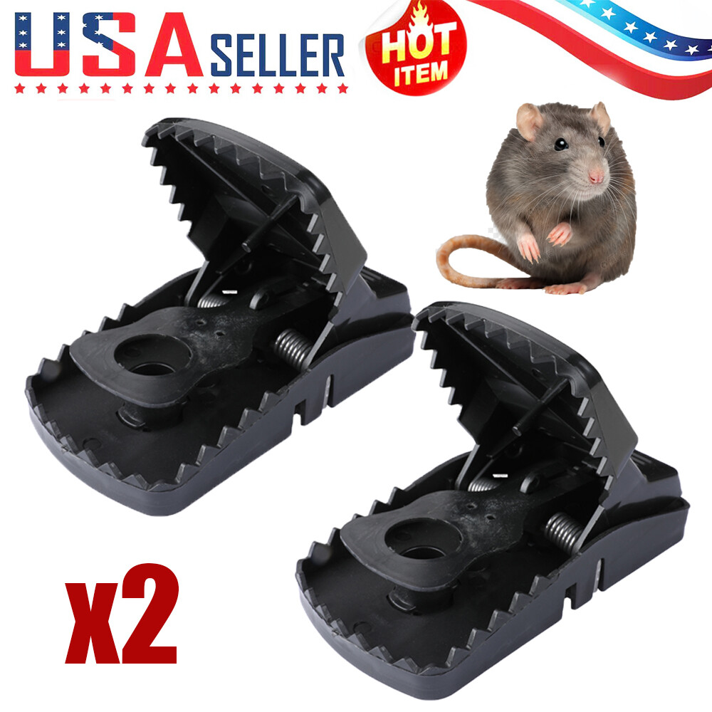 2 Pack Mouse Traps Rat Mice Killer Snap Trap Power Rodent Heavy Duty Pest Trap gallery