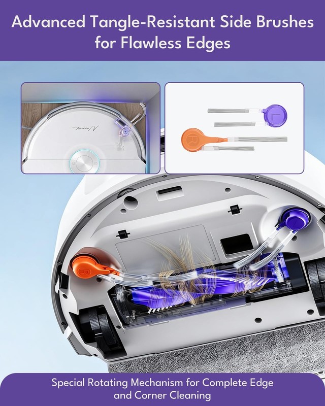 12 Pcs Kit for Narwal Flow Robot Vacuum Cleaner: 1 Main Brushes, 2+2 Side Bru... gallery