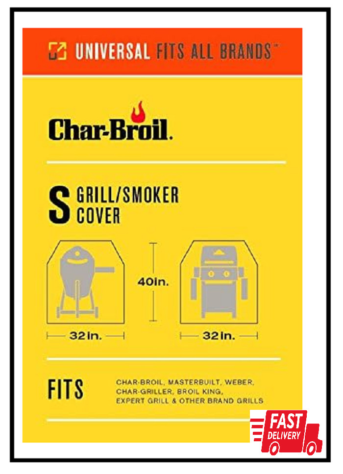 Char-Broil 4828737P04 Performance Grill and Smoker Cover Small , Black gallery