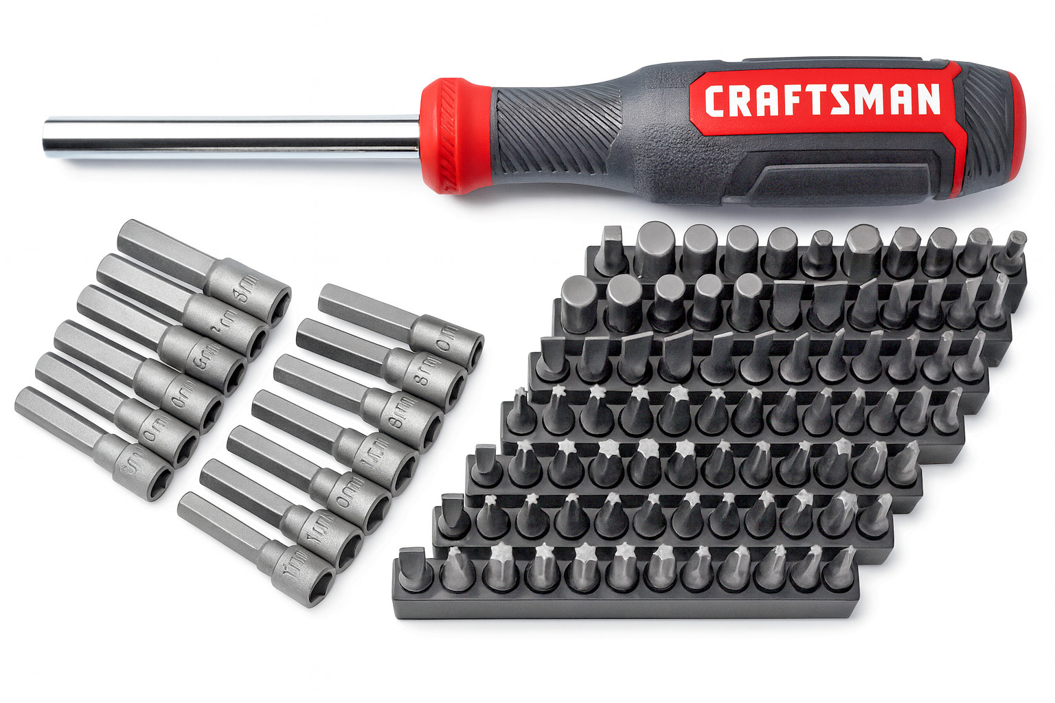 New CRAFTSMAN 91pc Magnetic Bit Screwdriver 8 Rail Hex Star TORX Allen Socket gallery