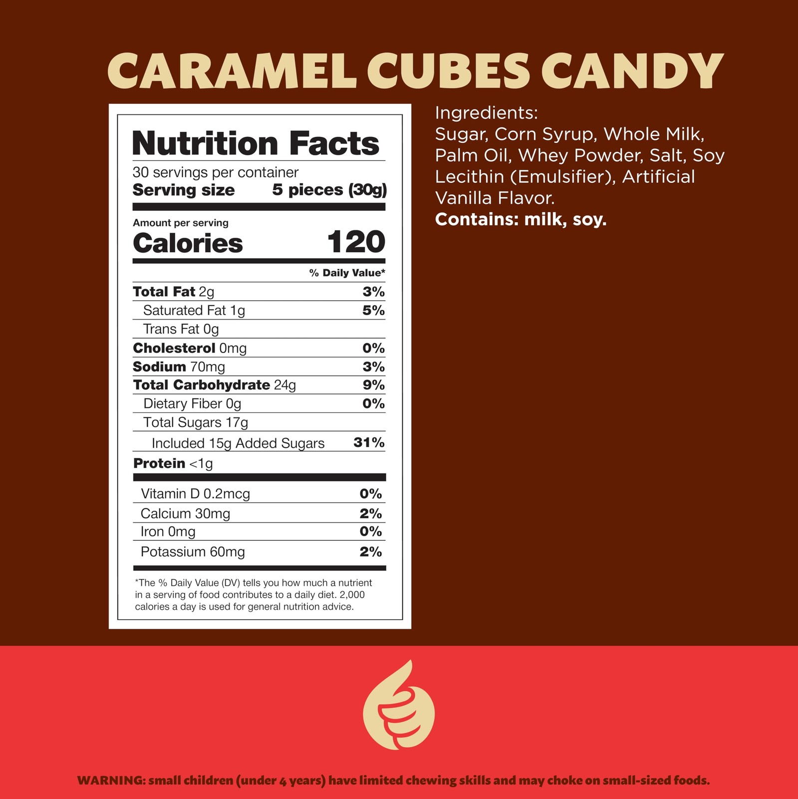 Caramel Cubes Candy | 2-Pound Pack | Vanilla Classic Chewy Squares | Individu... gallery