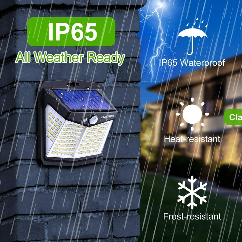 6500K LED Solar Power PIR Motion Sensor Lights Outdoor Garden Security Lamp Wall gallery