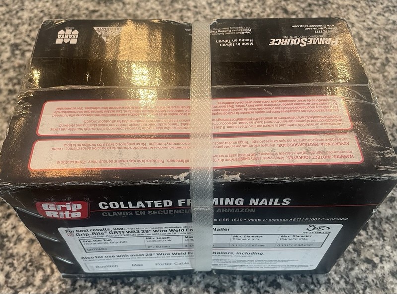 Grip Rite Collated Framing Nails | Wire Weld Clipped Head | 2-3/8"x .113" | 2500 gallery