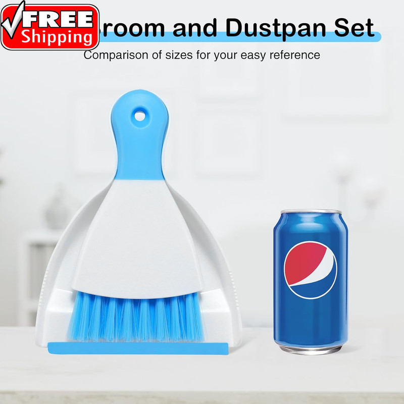 Mini Dustpan and Brush Set 2 Pack, Small Broom and Dustpan Set Dust Pan and Mini gallery