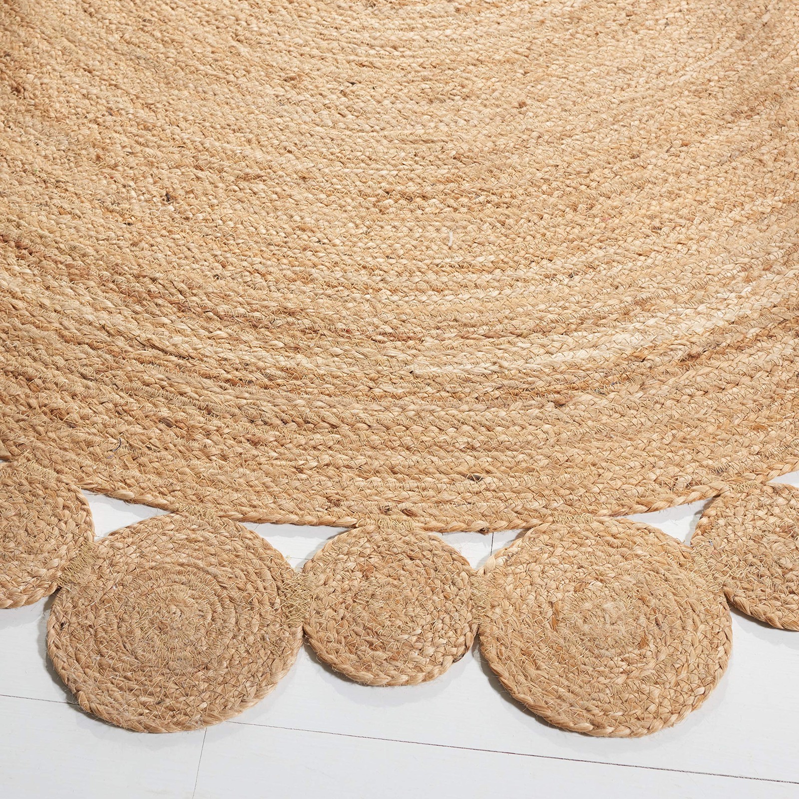 Natural Fiber Round Collection 9' Round Natural NFB307A Handmade Boho Country... gallery