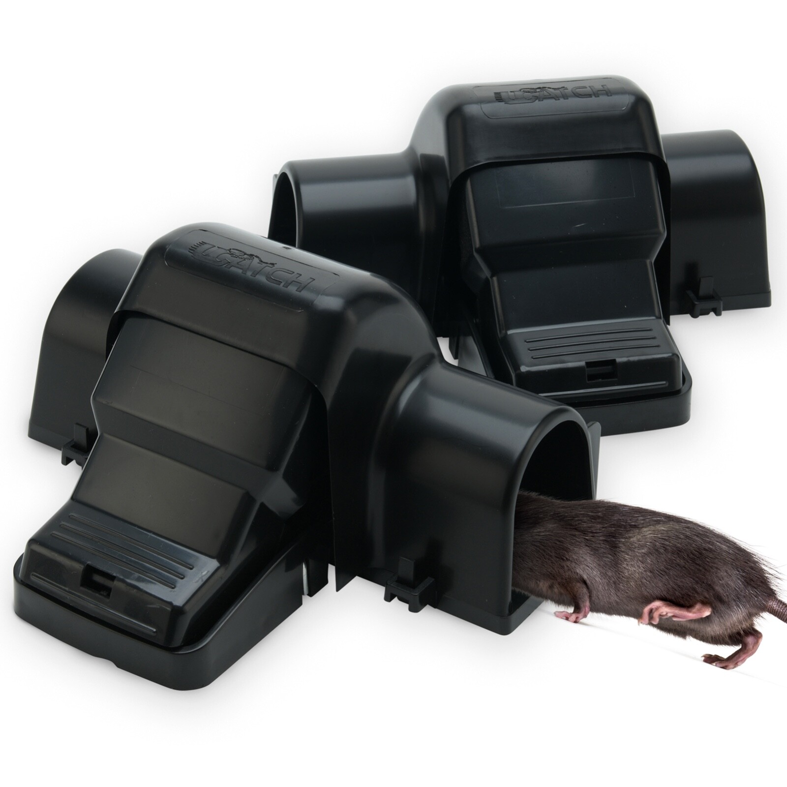 Rat Trap Indoor & Outdoor Dual-Entry - Kids Pet Safe, Hands-Free Design - UCatch gallery