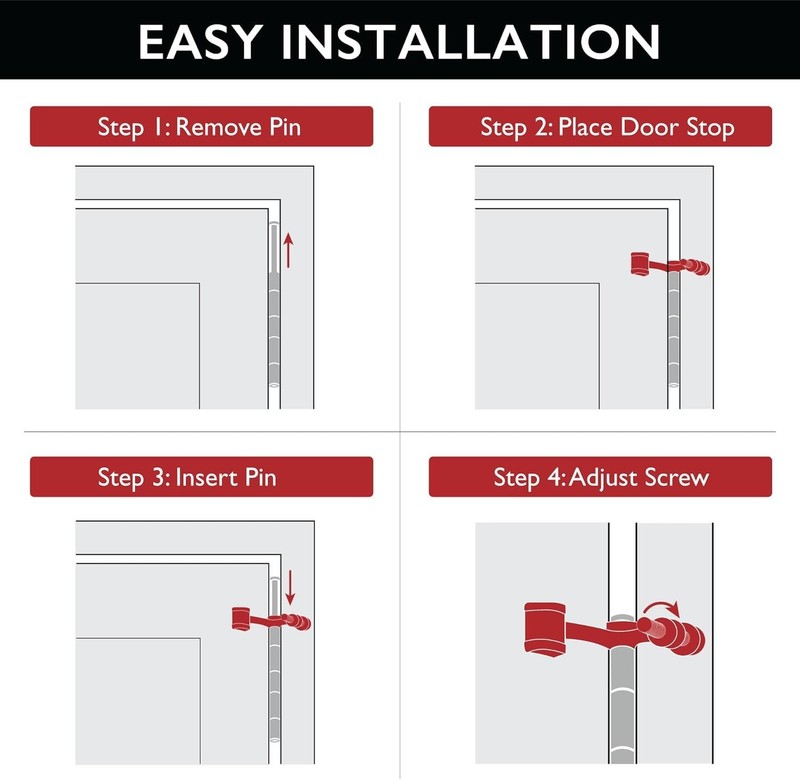 Jumbo Hinge Pin Door Stop Wall Protector Model 181834 Design House, Satin Nickel gallery