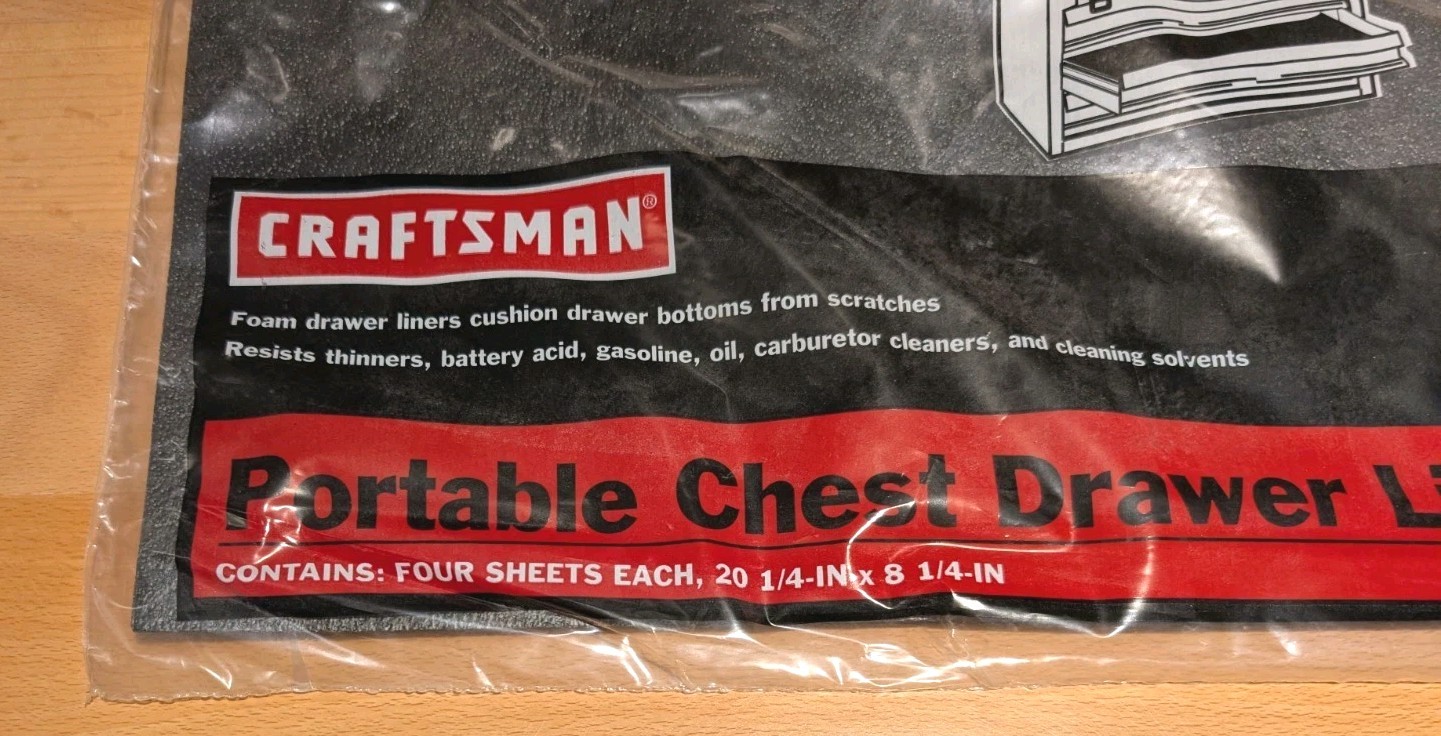 Vintage Craftsman Portable Drawer Liners 9-65217 NOS Foam Chest Liners USA New gallery
