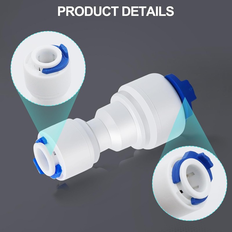 5PCS Quick Straight Connector, 3/8inch Female Thread to 1/4inch OD Quick Straigh gallery