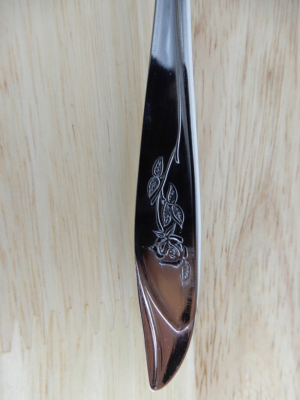 CI Japan CIF6 Teaspoons Floral Stainless Steel 6 1/8" Set of 6 Vintage RARE gallery