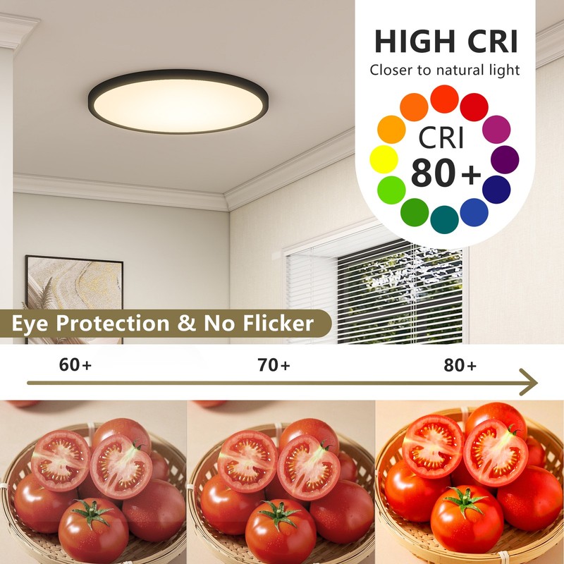 4 Pack 16" LED Flush Mount Ceiling Light 32W 3520lm 5CCT Dimmable Thin Fixture gallery