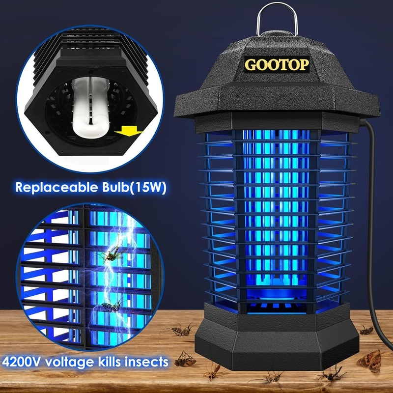 Electric Bug Zapper for Gardens & Patios – Effective Against Flying Insects gallery