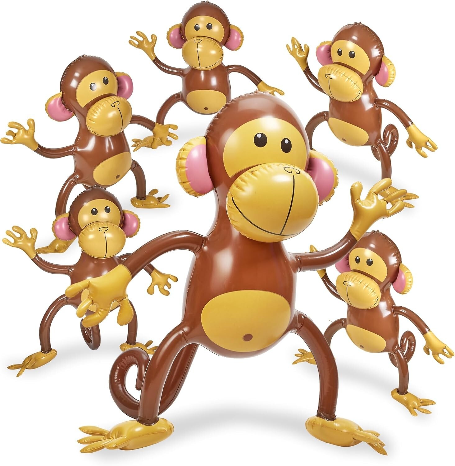 Large Inflatable Monkey 27" - 6 Pack Blow Up Animal Party Favors gallery