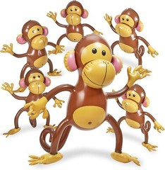 Large Inflatable Monkey 27″ – 6 Pack Blow Up Animal Party Favors