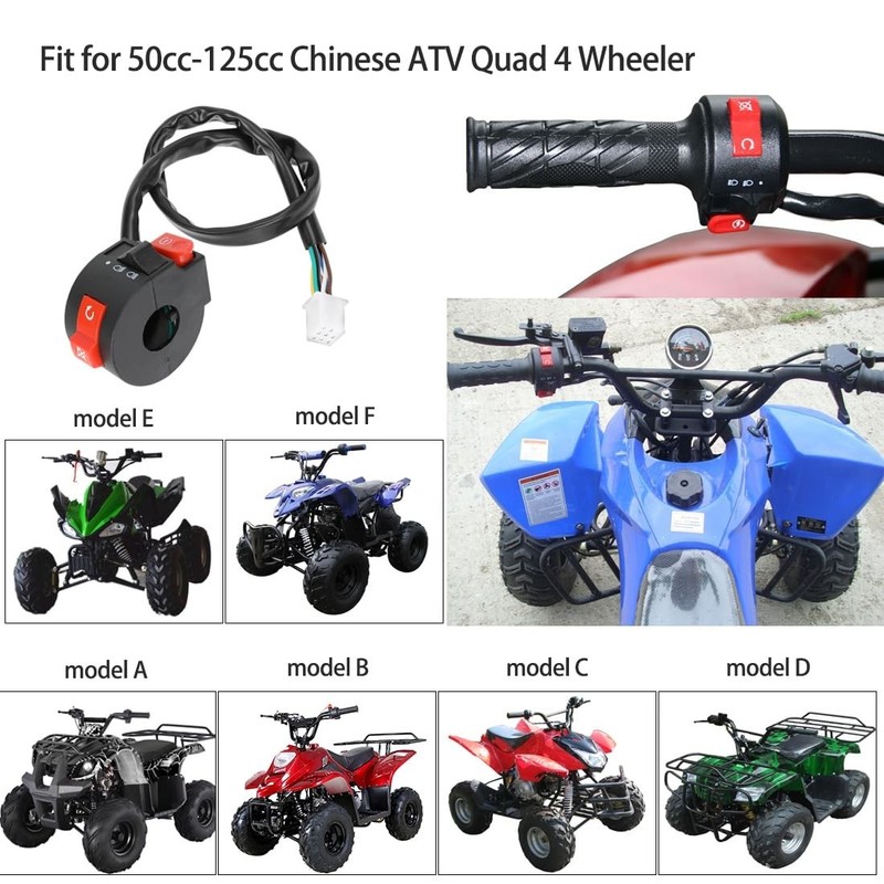 3-Function Left Starter Kill Light Switch for 50-125Cc Chinese ATVs gallery