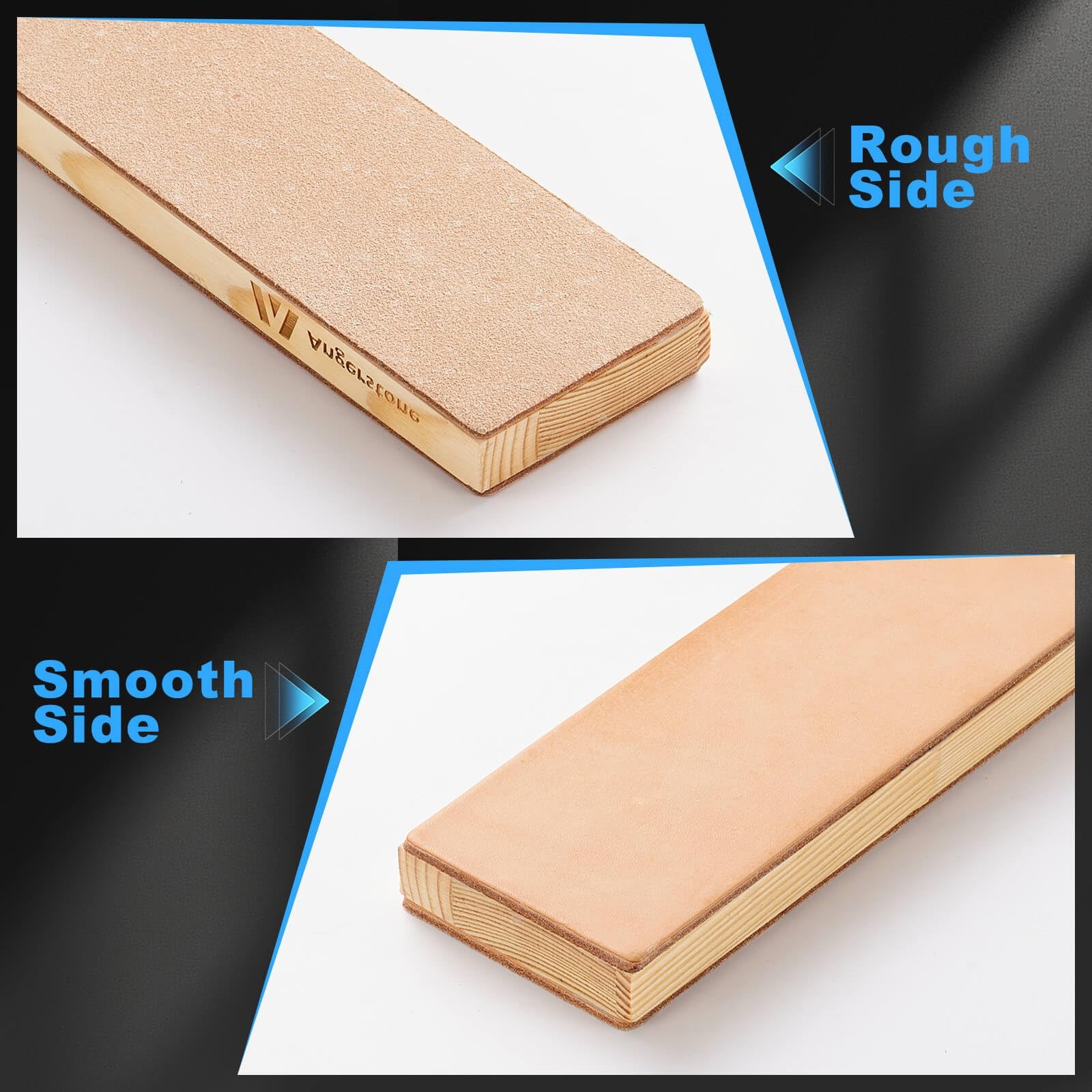 Oversize Double Sided Leather Strop Kit3 Knife Stropping Leatherwith Ergonomi gallery