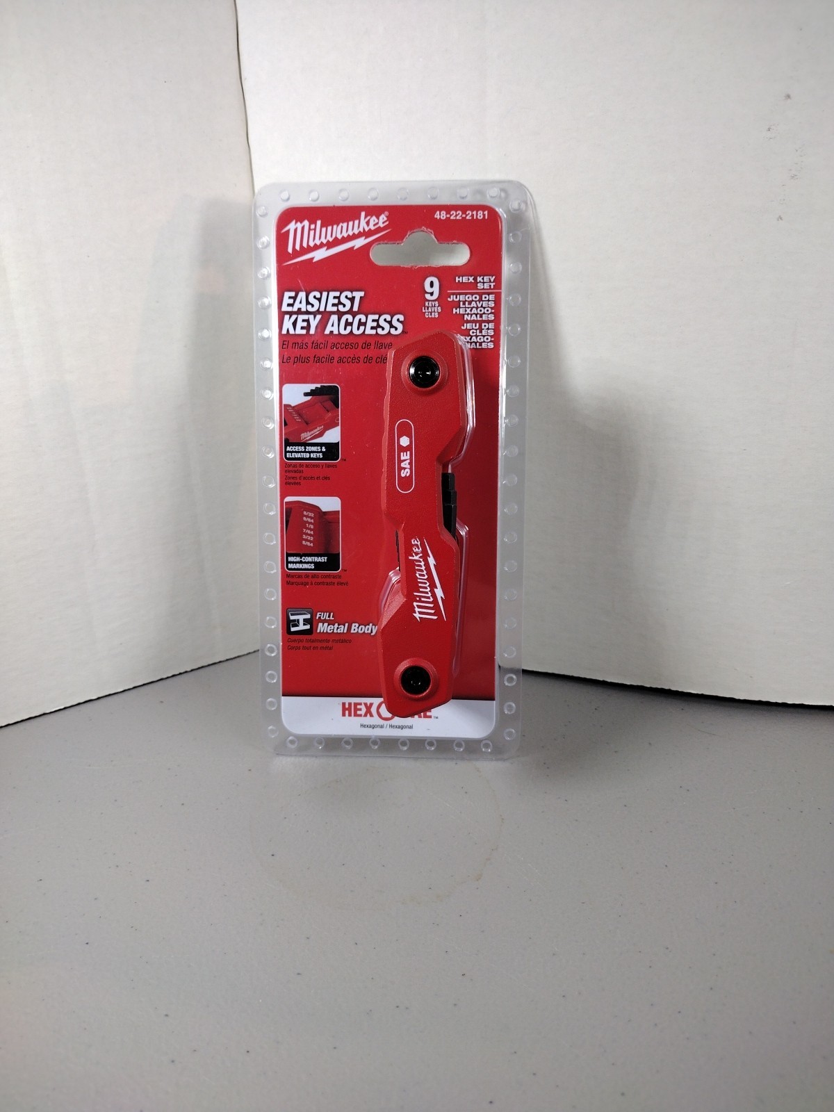 Milwaukee Easiest Key Access 9 Hex Keys MODEL#48-22-2181 Brand New Sealed gallery