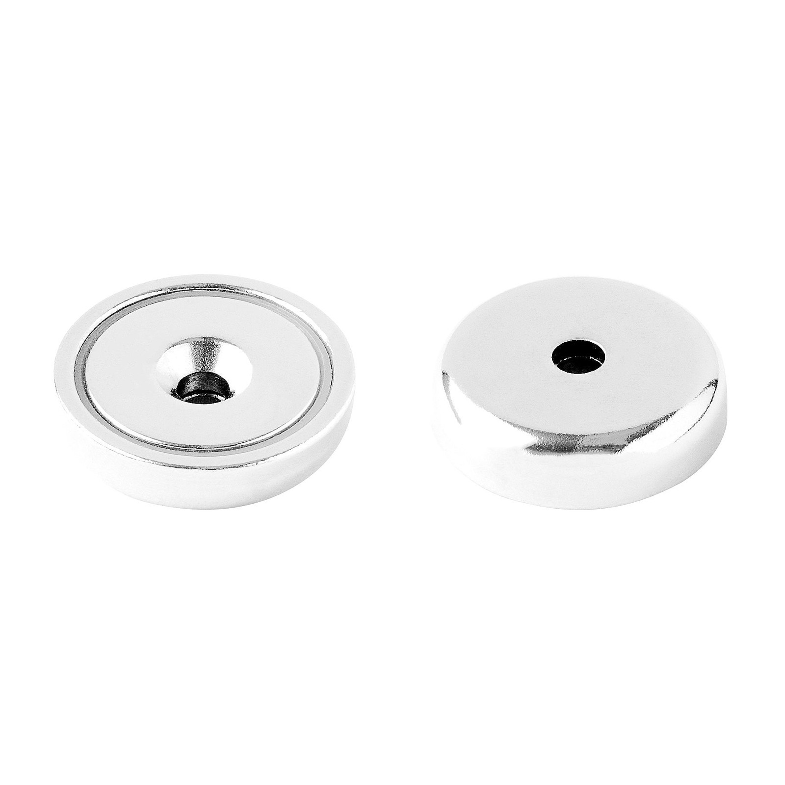 32mm Neodymium Rare Earth Countersunk Cup/Pot Mounting Magnets N42 (4 Pack) gallery