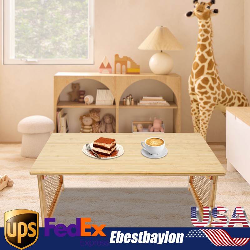 Bamboo Foldable Folding Floor Low Coffee Table for Sitting on The Floor gallery