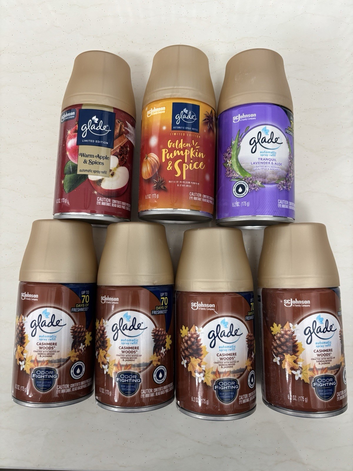 7 Glade Automatic Spray Refills 6.2oz Assorted Limited Edition Scents gallery