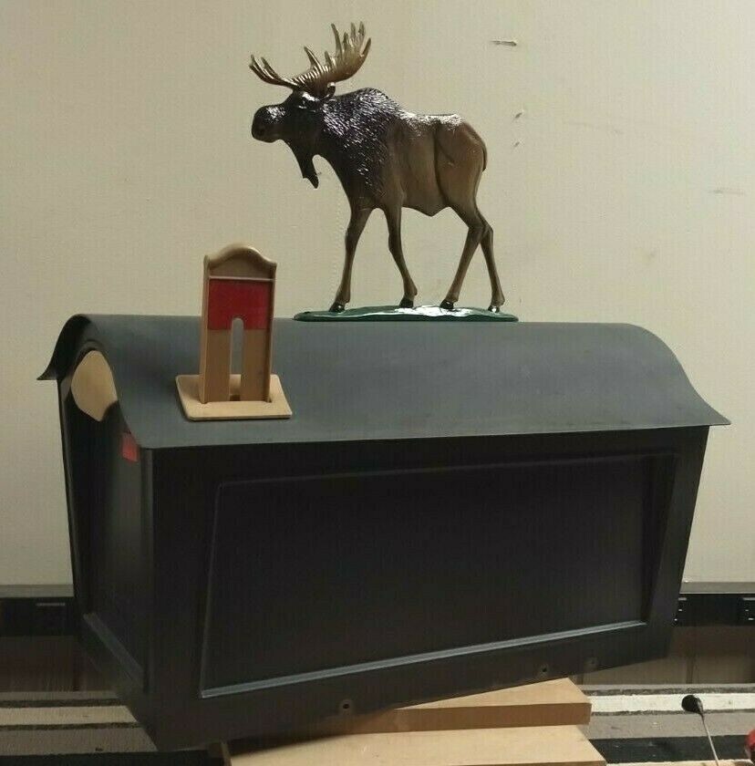 Mailbox topper / ornament, MAJESTIC MOOSE. Solid aluminum will not rust AS SHOWN gallery