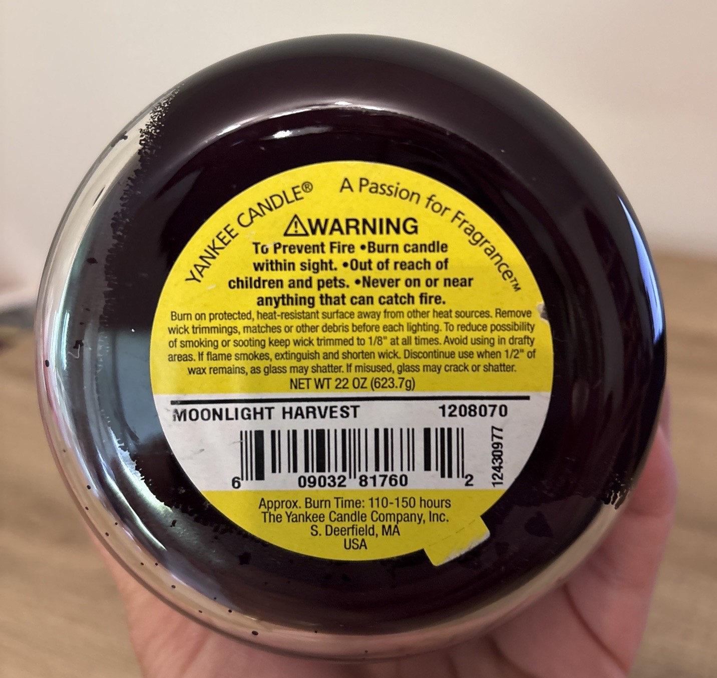 🔥 Brand NEW NOS Yankee Candle Moonlight Harvest Large 22 Oz. Jar Candle Unlit! gallery