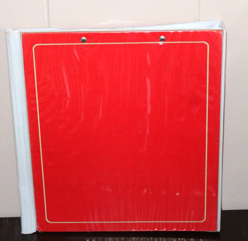 Vintage Trapper Keeper 3-Ring Notebook Binder RED Button Primary Used Rare Color gallery
