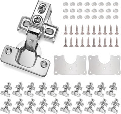 Concealed 105° Soft Close Cabinet Hinges – 24 Pack for 1/2″ Overlay
