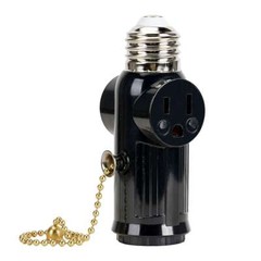 E26 Light Socket to Plug Adapter 2/3 Prong Light Bulb Outlet Socket Adapter