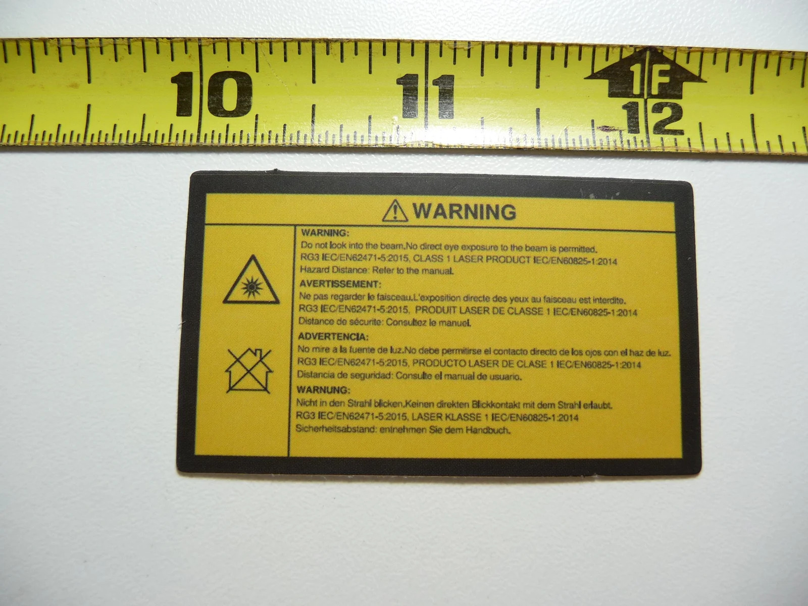 WARNING LASER EYE DAMAGE SMALL STICKER DECAL LITTLE MINI SIGN FUNNY gallery