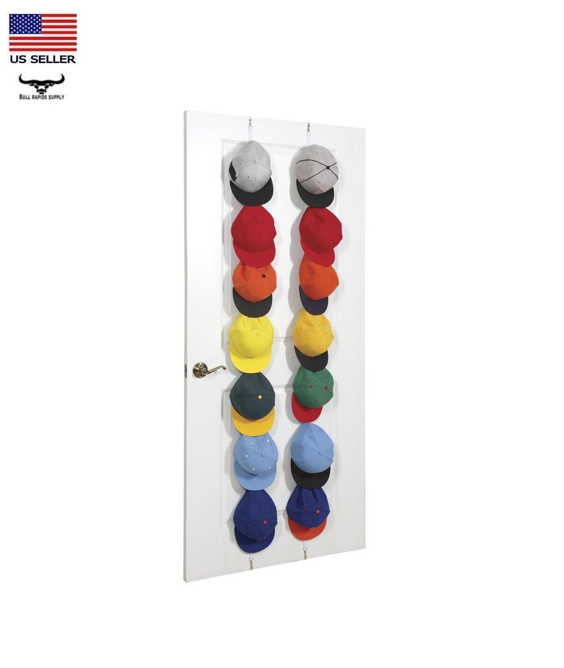 2 Pack Over-the-Door Adjustable Cap Caddy Hat Rack Organizer Holds 32 Ball Caps gallery